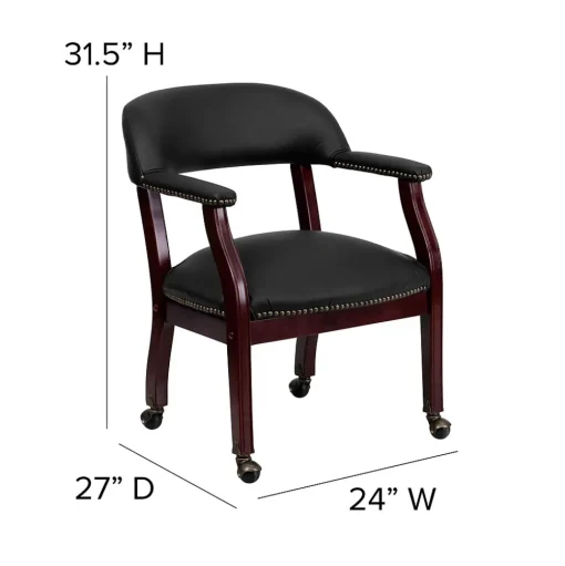 Flash Furniture Office Chairs<Leather Conference Chair, Black (BZ100LFBKLEA)