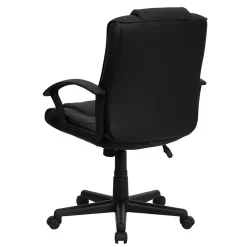 Flash Furniture Office Chairs<Lindon LeatherSoft Swivel Mid-Back Task Office Chair, Black (GO937MBKLEA)