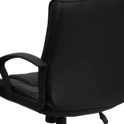 Flash Furniture Office Chairs<Lindon LeatherSoft Swivel Mid-Back Task Office Chair, Black (GO937MBKLEA)
