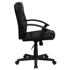 Flash Furniture Office Chairs<Lindon LeatherSoft Swivel Mid-Back Task Office Chair, Black (GO937MBKLEA)