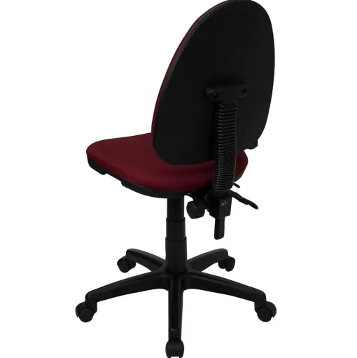 Flash Furniture Office Chairs<Linus Armless Ergonomic Fabric Swivel Mid-Back Multifunction Task Office Chair, Burgundy (WLA654MGBY)
