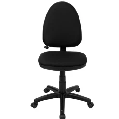 Flash Furniture Office Chairs<Linus Armless Ergonomic Fabric Swivel Mid-Back Multifunction Task Office Chair, Black (WLA654MGBK)