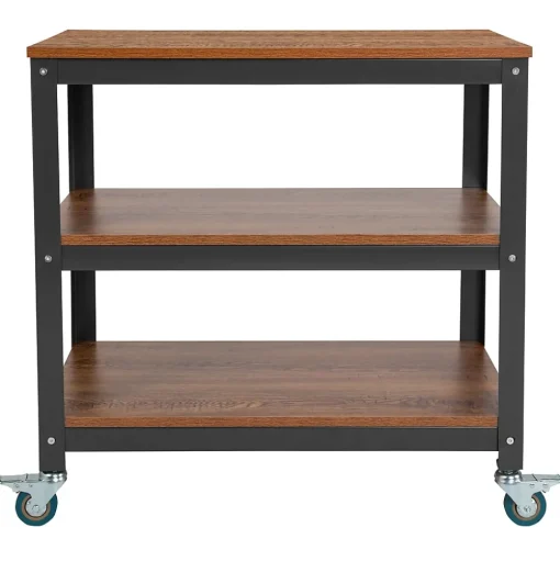 Flash Furniture Bookcases<Livingston Collection 3 Shelf 30"H Storage Bookcase, Brown Oak (NANJN2522B3)