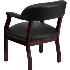 Flash Furniture Office Chairs<Luxurious Vinyl Conference Chair, Black and Mahogany (BZ105BLK)