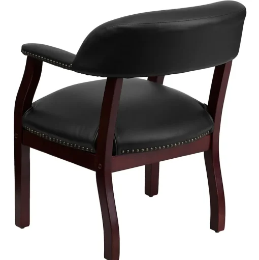 Flash Furniture Office Chairs<Luxurious Vinyl Conference Chair, Black and Mahogany (BZ105BLK)