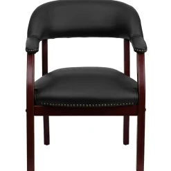 Flash Furniture Office Chairs<Luxurious Vinyl Conference Chair, Black and Mahogany (BZ105BLK)