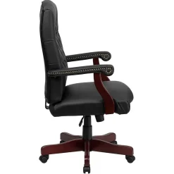 Flash Furniture Office Chairs<Martha Washington LeatherSoft Swivel Executive Office Chair, Black (801LLF05BKLEA)