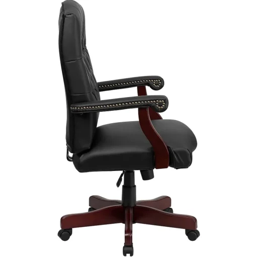 Flash Furniture Office Chairs<Martha Washington LeatherSoft Swivel Executive Office Chair, Black (801LLF05BKLEA)