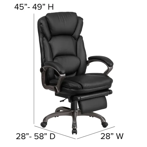 Flash Furniture Office Chairs<Martin Ergonomic LeatherSoft Swivel High Back Executive Reclining Office Chair, Black (BT90279H)