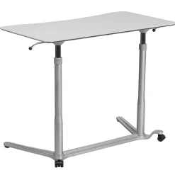 Flash Furniture Standing Desks<Merritt 37"W Rectangular Adjustable Standing Computer Desk, Light Gray (NANIP61)
