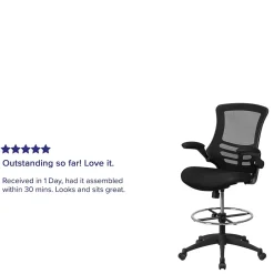 Flash Furniture Office Chairs<Mid-Back Design Mesh Task Chair, Black (BL-X-5M-D-GG)
