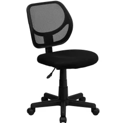 Flash Furniture Office Chairs<Neri Armless Ergonomic Mesh Swivel Low Back Task Office Chair, Black (WA3074BK)