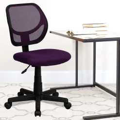 Flash Furniture Office Chairs<Neri Armless Ergonomic Mesh Swivel Low Back Task Office Chair, Purple (WA3074PUR)