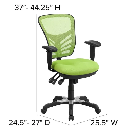 Flash Furniture Ergonomic Chairs<Nicholas Ergonomic Mesh Swivel Mid-Back Multifunction Executive Office Chair, (HL0001GN)