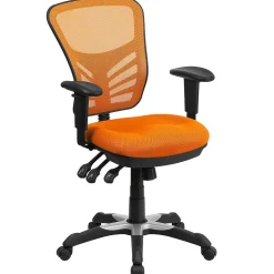 Flash Furniture Ergonomic Chairs<Nicholas Ergonomic Mesh Swivel Mid-Back Multifunction Executive Office Chair, (HL0001OR)