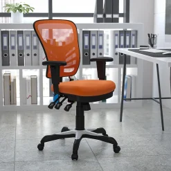 Flash Furniture Ergonomic Chairs<Nicholas Ergonomic Mesh Swivel Mid-Back Multifunction Executive Office Chair, (HL0001OR)