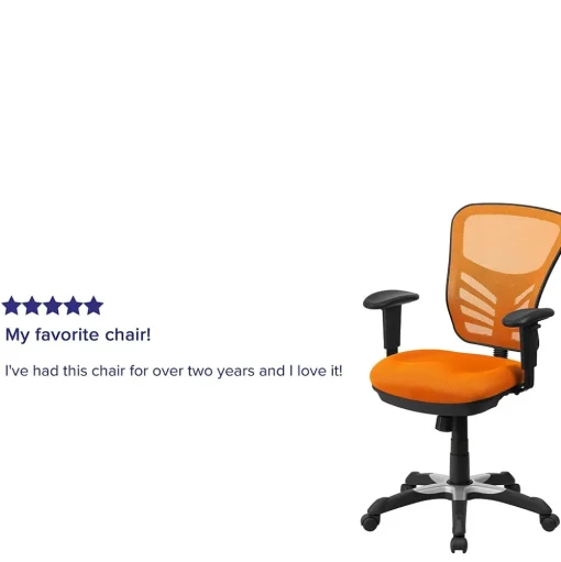 Flash Furniture Ergonomic Chairs<Nicholas Ergonomic Mesh Swivel Mid-Back Multifunction Executive Office Chair, (HL0001OR)