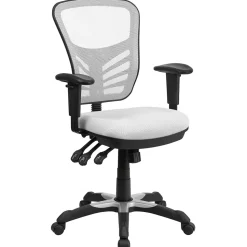 Flash Furniture Ergonomic Chairs<Nicholas Ergonomic Mesh Swivel Mid-Back Multifunction Executive Office Chair, (HL0001WH)