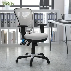 Flash Furniture Ergonomic Chairs<Nicholas Ergonomic Mesh Swivel Mid-Back Multifunction Executive Office Chair, (HL0001WH)