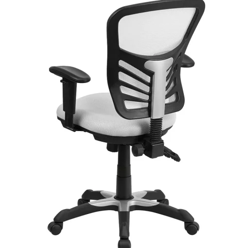 Flash Furniture Ergonomic Chairs<Nicholas Ergonomic Mesh Swivel Mid-Back Multifunction Executive Office Chair, (HL0001WH)