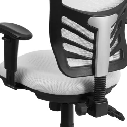 Flash Furniture Ergonomic Chairs<Nicholas Ergonomic Mesh Swivel Mid-Back Multifunction Executive Office Chair, (HL0001WH)