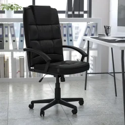 Flash Furniture Office Chairs<Nora LeatherSoft Swivel High Back Executive Office Chair, Black (GO7102)