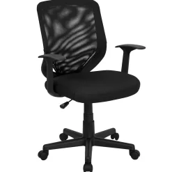 Flash Furniture Office Chairs<Norris Ergonomic Mesh Swivel Mid-Back Tapered Back Task Office Chair, Black (LFW95ABK)