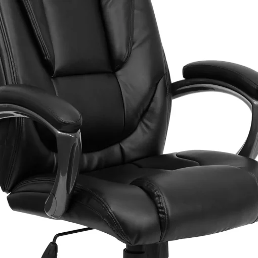 Flash Furniture Office Chairs<Oma Ergonomic LeatherSoft Swivel High Back Executive Office Chair, Black (GO7194BBK)