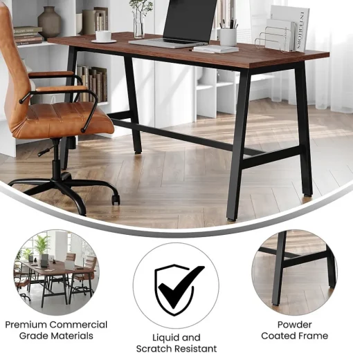 Flash Furniture Conference Room Tables<Redmond 60"W x 24"D Conference Table, Laminate, Walnut (MTM6024WLTABF)