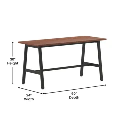 Flash Furniture Conference Room Tables<Redmond 60"W x 24"D Conference Table, Laminate, Walnut (MTM6024WLTABF)