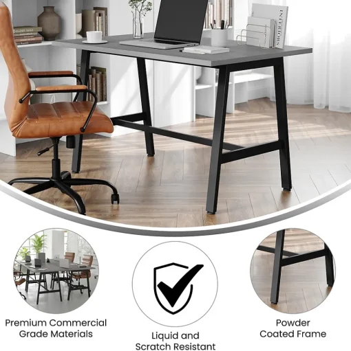 Flash Furniture Conference Room Tables<Redmond 48"W x 30"D Conference Table, Laminate, Gray Oak (MTM4830LTGRYABF)