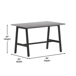 Flash Furniture Conference Room Tables<Redmond 48"W x 30"D Conference Table, Laminate, Gray Oak (MTM4830LTGRYABF)
