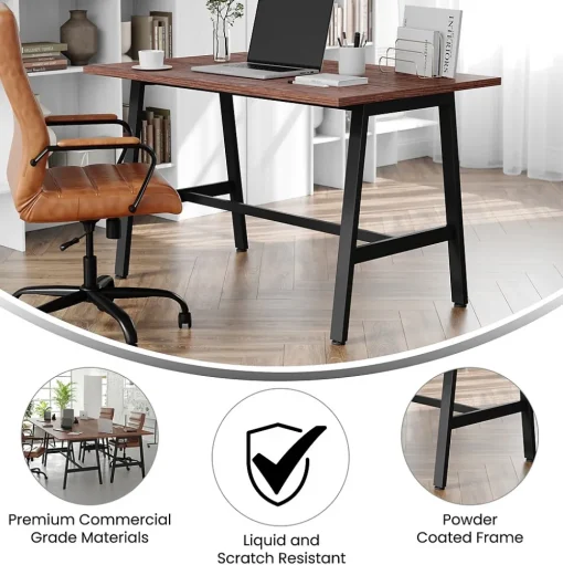 Flash Furniture Conference Room Tables<Redmond 48"W x 30"D Conference Table, Laminate, Walnut (MTM4830WLTABF)