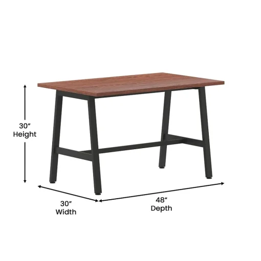 Flash Furniture Conference Room Tables<Redmond 48"W x 30"D Conference Table, Laminate, Walnut (MTM4830WLTABF)