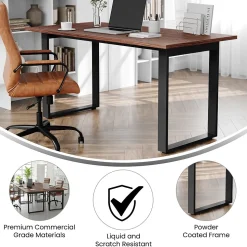 Flash Furniture Conference Room Tables<Redmond 60"W x 30"D Conference Table, Laminate, Walnut (MTM6030WLTUBF)