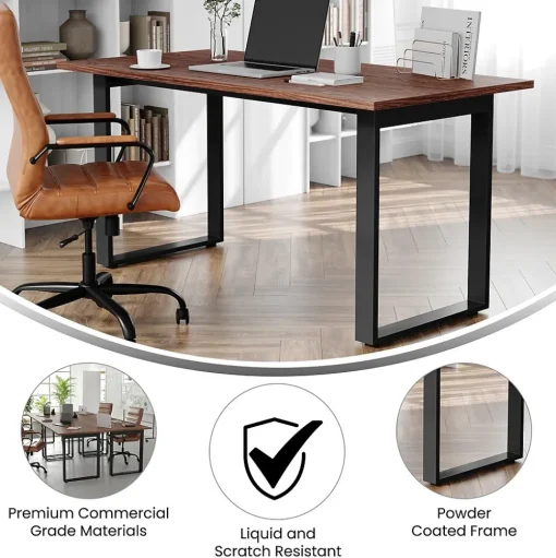 Flash Furniture Conference Room Tables<Redmond 60"W x 30"D Conference Table, Laminate, Walnut (MTM6030WLTUBF)