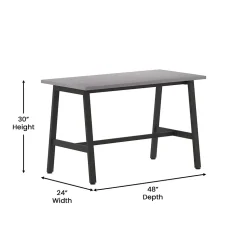 Flash Furniture Conference Room Tables<Redmond 48"W x 24"D Conference Table, Laminate, Gray Oak (MTM4824LTGRYABF)