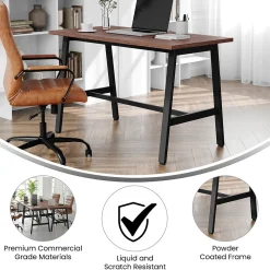 Flash Furniture Conference Room Tables<Redmond 48"W x 24"D Conference Table, Laminate, Walnut (MTM4824WLTABF)