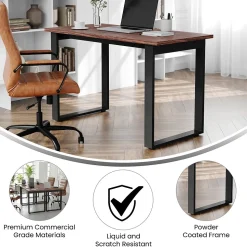 Flash Furniture Conference Room Tables<Redmond 48"W x 24"D Conference Table, Laminate, Walnut (MTM4824WLTUBF)