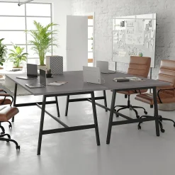 Flash Furniture Conference Room Tables<Redmond 72"W x 36"D Conference Table, Laminate, Gray Oak (MTM7236LTGRYABF)