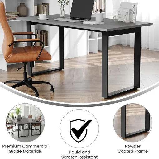 Flash Furniture Conference Room Tables<Redmond 60"W x 30"D Conference Table, Laminate, Gray Oak (MTM6030LTGRYUBF)