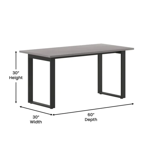 Flash Furniture Conference Room Tables<Redmond 60"W x 30"D Conference Table, Laminate, Gray Oak (MTM6030LTGRYUBF)