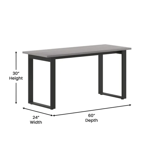 Flash Furniture Conference Room Tables<Redmond 60"W x 24"D Conference Table, Laminate, Gray Oak (MTM6024LTGRYUBF)
