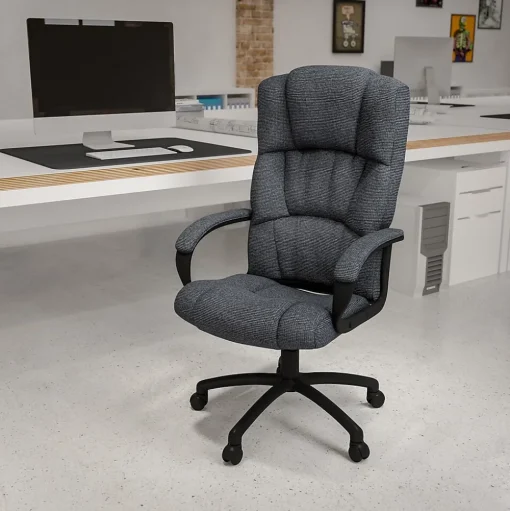 Flash Furniture Office Chairs<Rochelle Fabric Swivel High Back Executive Office Chair, Gray (BT9022BK)