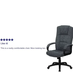 Flash Furniture Office Chairs<Rochelle Fabric Swivel High Back Executive Office Chair, Gray (BT9022BK)