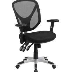 Flash Furniture Office Chairs<Sam Ergonomic Mesh Swivel Mid-Back Multifunction Task Office Chair, Black (GOWY89)