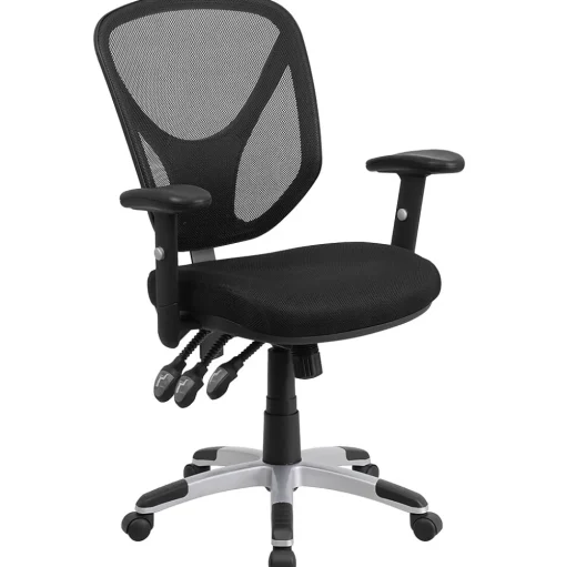 Flash Furniture Office Chairs<Sam Ergonomic Mesh Swivel Mid-Back Multifunction Task Office Chair, Black (GOWY89)