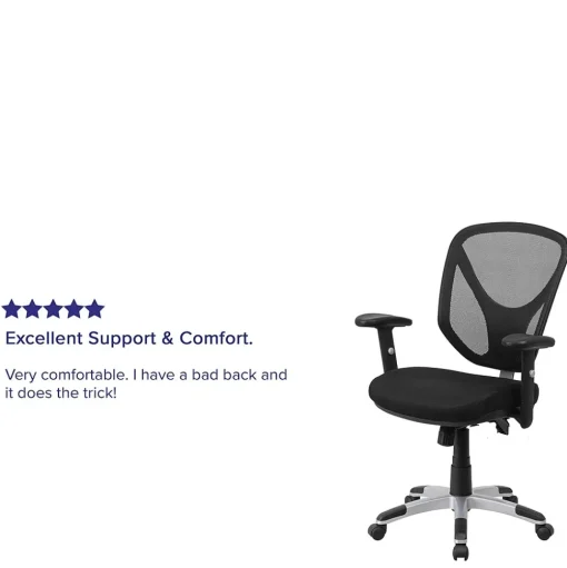 Flash Furniture Office Chairs<Sam Ergonomic Mesh Swivel Mid-Back Multifunction Task Office Chair, Black (GOWY89)