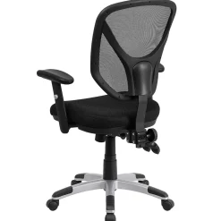 Flash Furniture Office Chairs<Sam Ergonomic Mesh Swivel Mid-Back Multifunction Task Office Chair, Black (GOWY89)