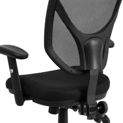 Flash Furniture Office Chairs<Sam Ergonomic Mesh Swivel Mid-Back Multifunction Task Office Chair, Black (GOWY89)